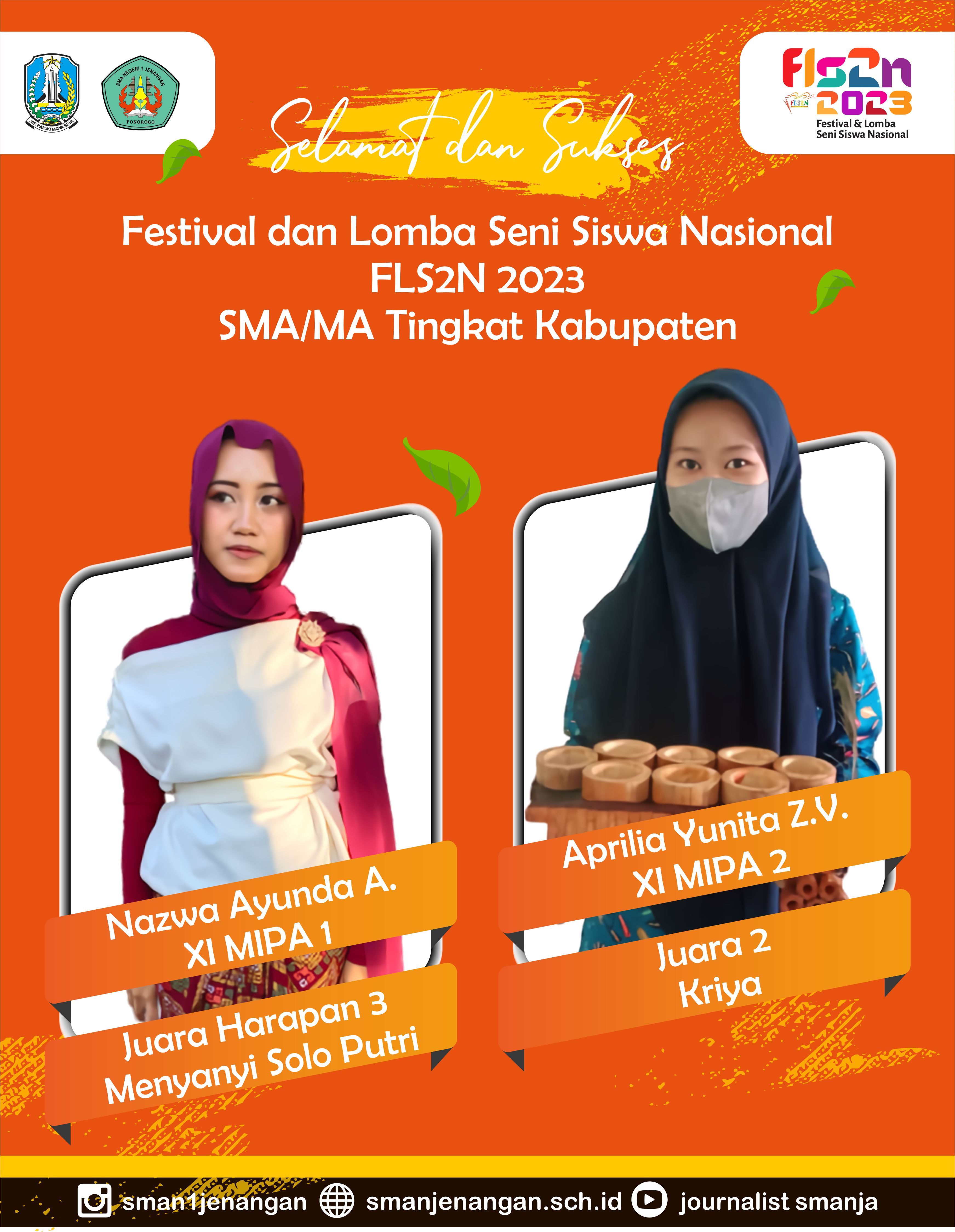 Menyanyi Solo Festival dan Lomba Seni Siswa Nasional FLS2N 2023 SMA/MA Tingkat Kabupaten