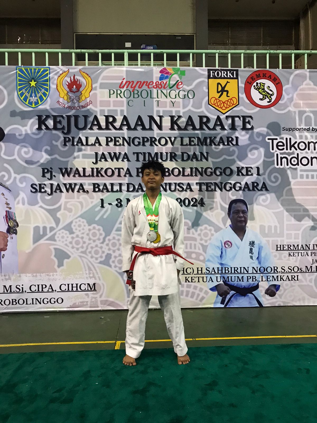 Kejuaraan Karate Piala PengProv Lemkari Jatim kelas Komite Kadet Putra -63 open